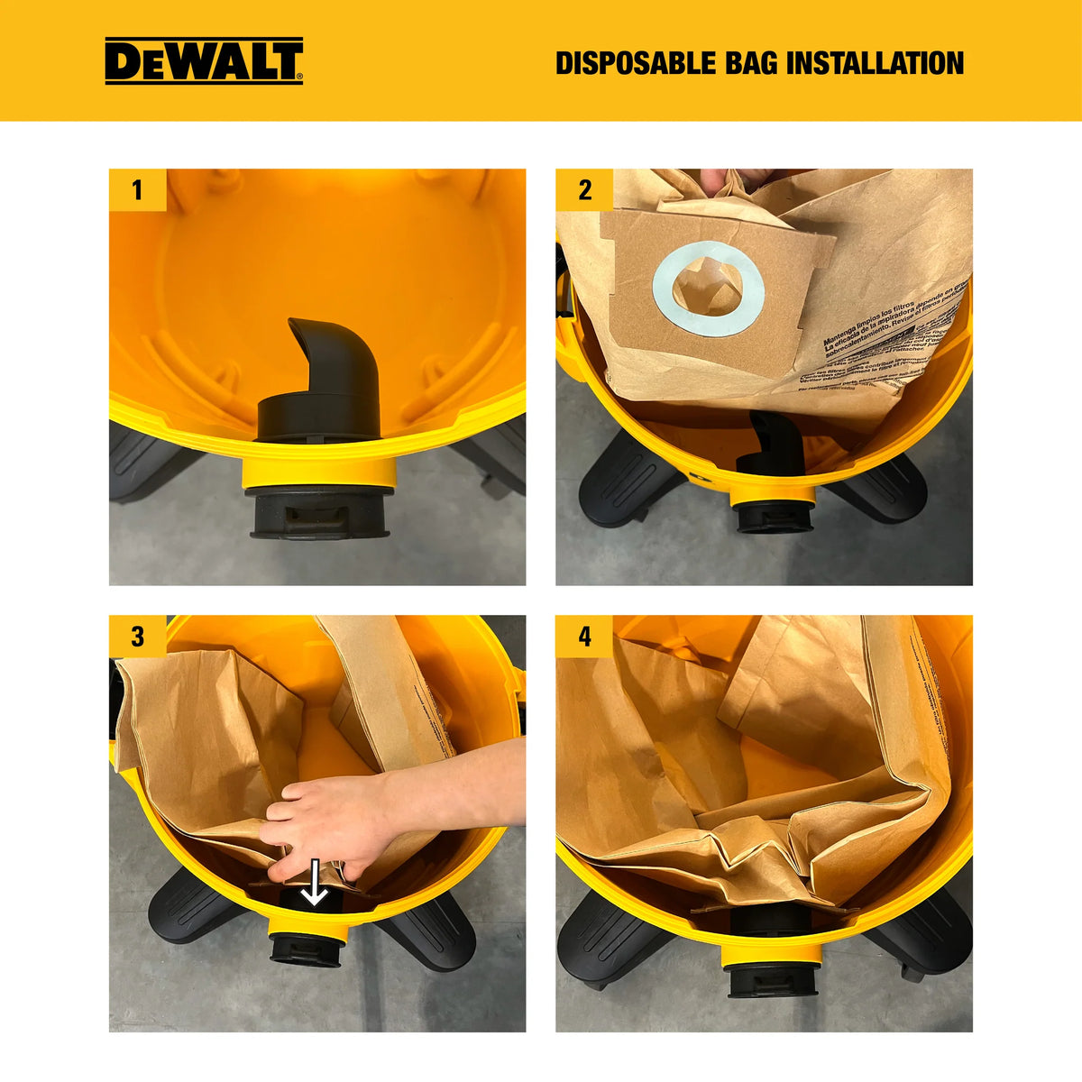 DEWALT DXVA19-4112 - 12 Gallon to 16 Gallon Fine Dust Bag (Pack of 3)