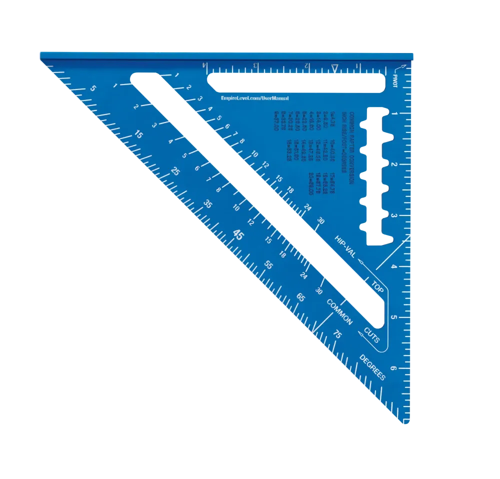 EMPIRE E2994 - 7" TRUE BLUE Laser Etched Rafter Square