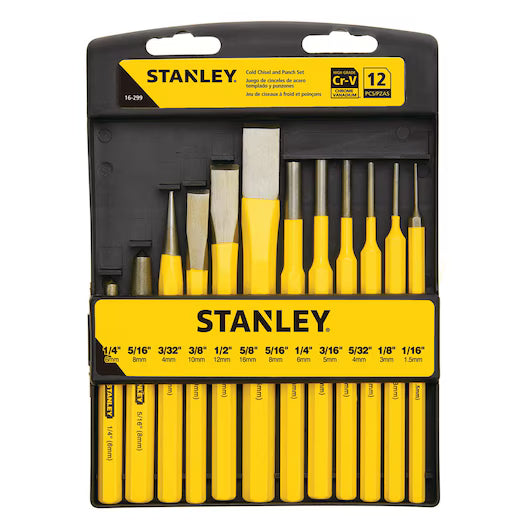 STANLEY 16-299 - 12 pc Punch & Chisel Kit