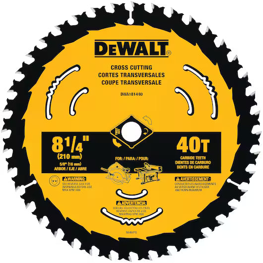 DeWalt DWA181440 - 8-1/4" 40T Circular Saw Blade