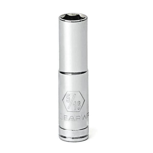 Gearwrench 80118 - 1/4" Drive 9/32" 6 Point Deep Well Chrome Polish Socket