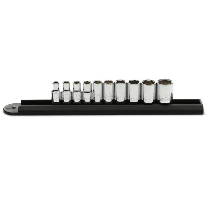 Gearwrench 80303 - 10 Piece 1/4" Drive 6 Point Standard SAE Socket Set