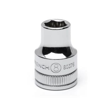 Gearwrench 80376 - 3/8" Drive 8MM 6 Point Standard Depth Chrome Polish Socket