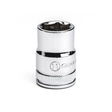 Gearwrench 80379 - 3/8" Drive 11MM 6 Point Standard Depth Chrome Polish Socket