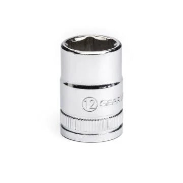 Gearwrench 80380 - 3/8" Drive 12MM 6 Point Standard Depth Chrome Polish Socket