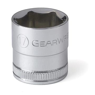 Gearwrench 80385 - 3/8" Drive 17MM 6 Point Standard Depth Chrome Polish Socket