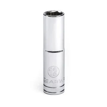Gearwrench 80394D - 3/8" Drive 12MM 6 Point Deep Well Chrome Polish Socket