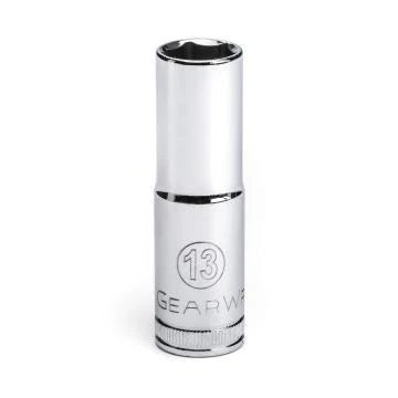 Gearwrench 80395 - 3/8" Drive 13MM 6 Point Deep Well Chrome Polish Socket