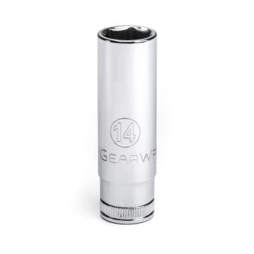 Gearwrench 80396 - 3/8" Drive 14MM 6 Point Deep Well Chrome Polish Socket