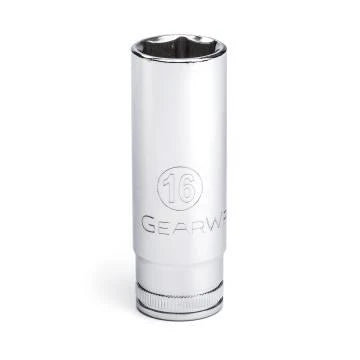 Gearwrench 80398 - 3/8" Drive 16MM 6 Point Deep Well Chrome Polish Socket