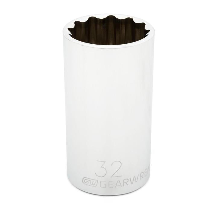 Gearwrench 80827 - 1/2" Drive 12 Point Deep Metric Socket 32mm