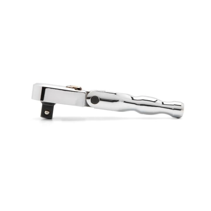 Gearwrench 81212XP - 3/8" Drive 120XP™ Full Polish Chrome Stubby Flex Head Teardrop Ratchet 4-3/4"