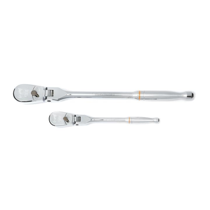 Gearwrench 81216T - 2 Piece 1/4" & 3/8" Drive 90-Tooth Flex Head Teardrop Ratchet Set