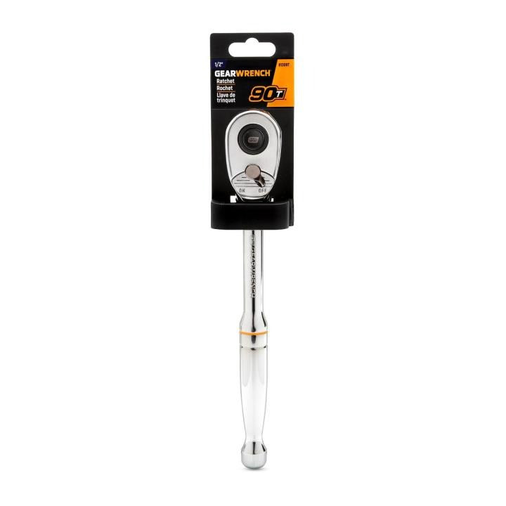 Gearwrench 81309T - 1/2" Drive 90-Tooth Quick Release Teardrop Ratchet 11"