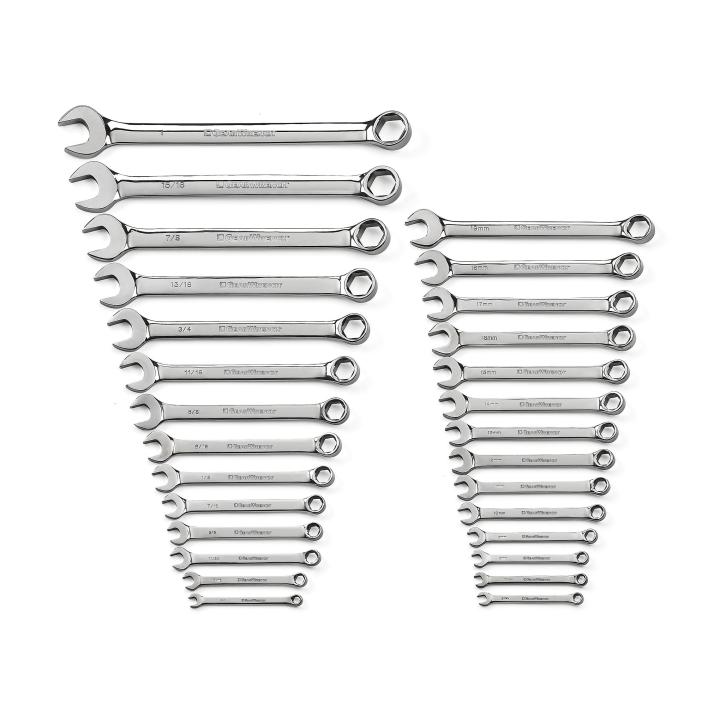 Gearwrench 81923 - 28 Piece 6 Point Combination SAE/Metric Wrench Set