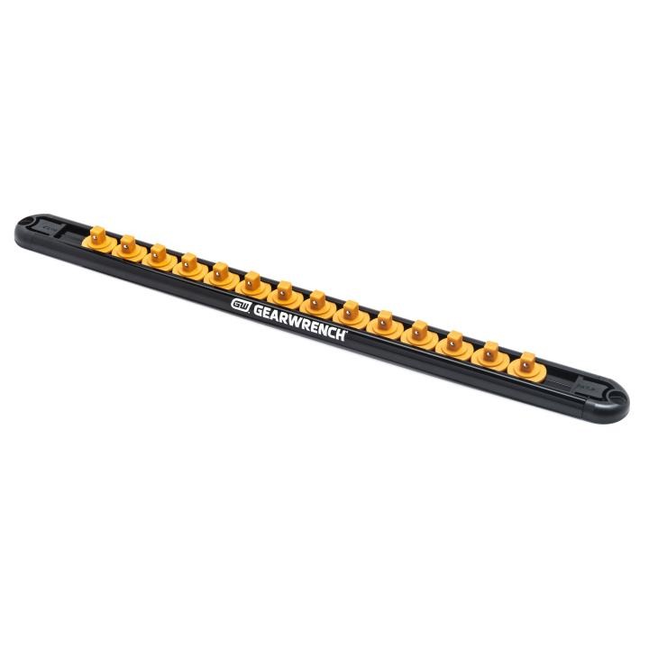 Gearwrench 83126 - 1/4" Drive Magnetic Socket Rail Includes 14 Clips