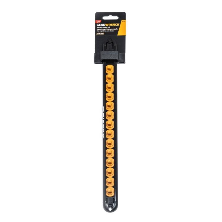 Gearwrench 83126 - 1/4" Drive Magnetic Socket Rail Includes 14 Clips
