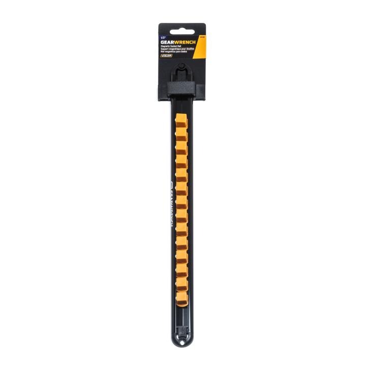 Gearwrench 83128 - 1/2" Drive Magnetic Socket Rail Includes 14 Clips