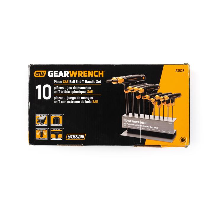 Gearwrench 83523 - 10 Piece SAE Ball End T-Handle Hex Key Set
