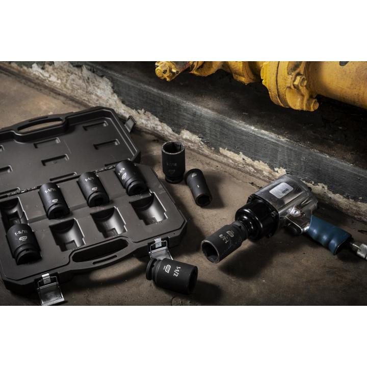 Gearwrench 84036 - 8 Piece 3/4" Drive 6 Point SAE Deep Impact Socket Set