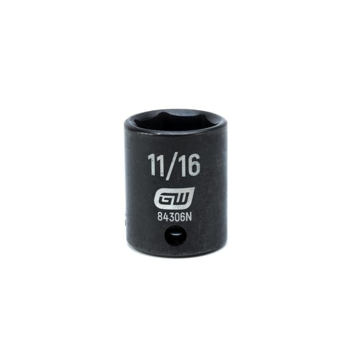 Gearwrench 84306N - 3/8" Drive 6 Point Standard Impact SAE Socket 11/16"