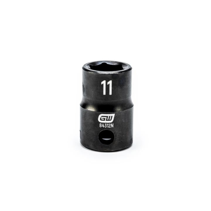 Gearwrench 84312N - 3/8" Drive 6 Point Standard Impact Metric Socket 11mm
