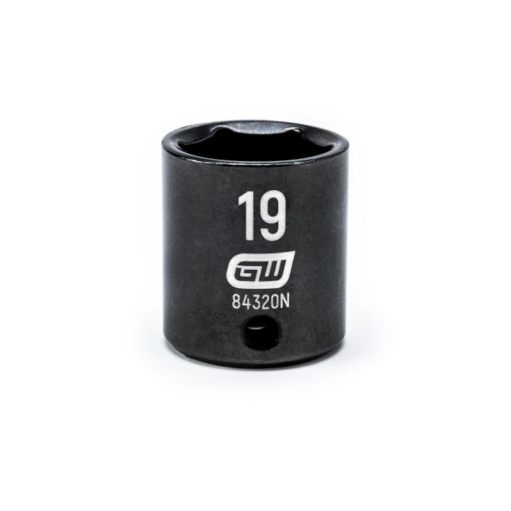 Gearwrench 84320N - 3/8" Drive 6 Point Standard Impact Metric Socket 19mm