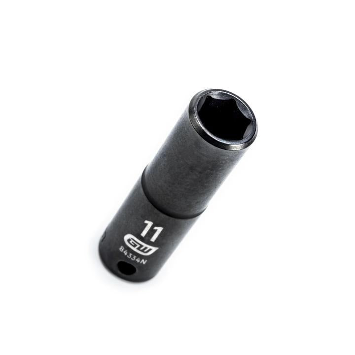 Gearrwench 84334N - 3/8" Drive 6 Point Deep Impact Metric Socket 11mm