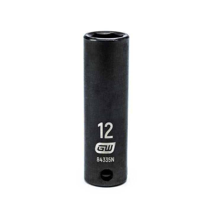 Gearwrench 84335N - 3/8" Drive 6 Point Deep Impact Metric Socket 12mm
