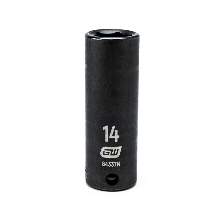 Gearwrench 84337N - 3/8" Drive 6 Point Deep Impact Metric Socket 14mm