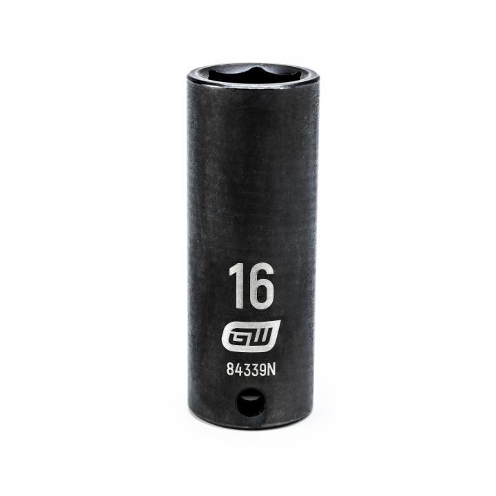 Gearwrench 84339N - 3/8" Drive 6 Point Deep Impact Metric Socket 16mm