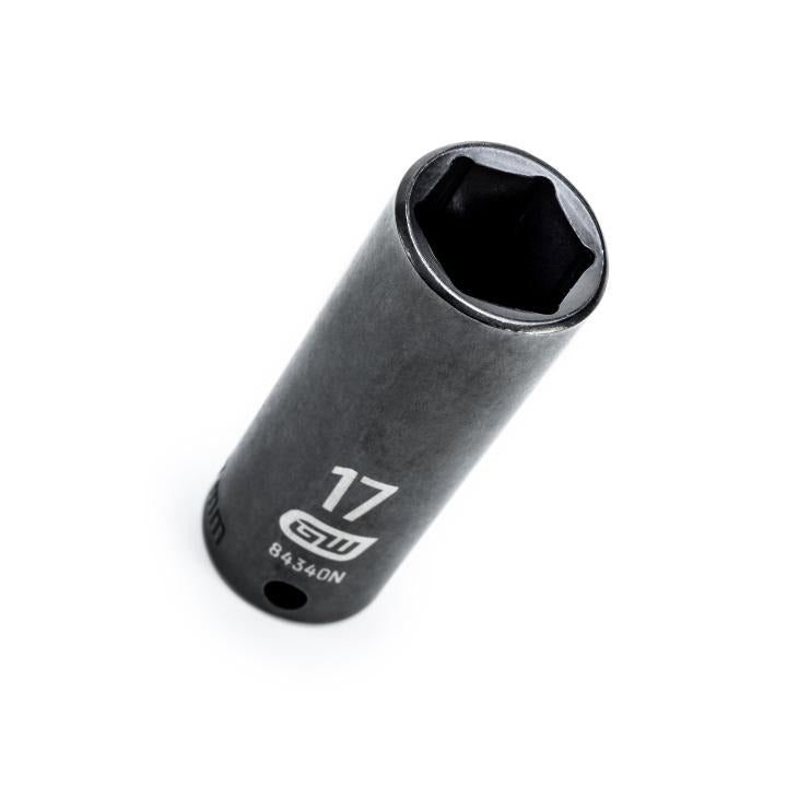 Gearwrench 84340N - 3/8" Drive 6 Point Deep Impact Metric Socket 17mm