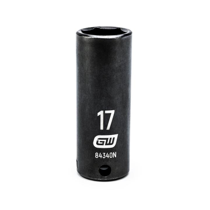 Gearwrench 84340N - 3/8" Drive 6 Point Deep Impact Metric Socket 17mm