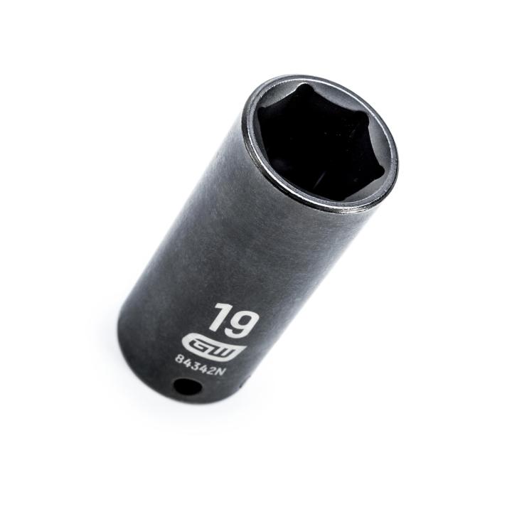Gearwrench 84342N - 3/8" Drive 6 Point Deep Impact Metric Socket 19mm