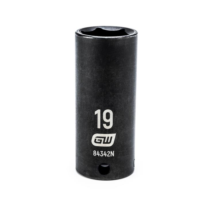 Gearwrench 84342N - 3/8" Drive 6 Point Deep Impact Metric Socket 19mm