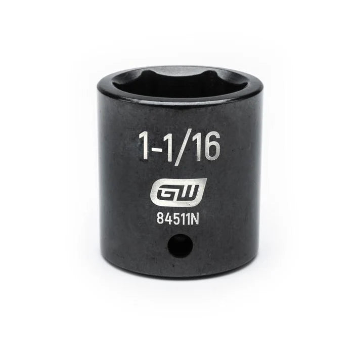 Gearwrench 84511N - 1/2" Drive 1-1/16" 6 Point Standard Depth Impact Socket