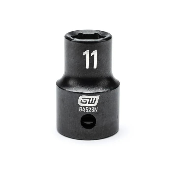Gearwrench 84523N - 1/2" Drive 11MM 6 Point Standard Depth Impact Socket