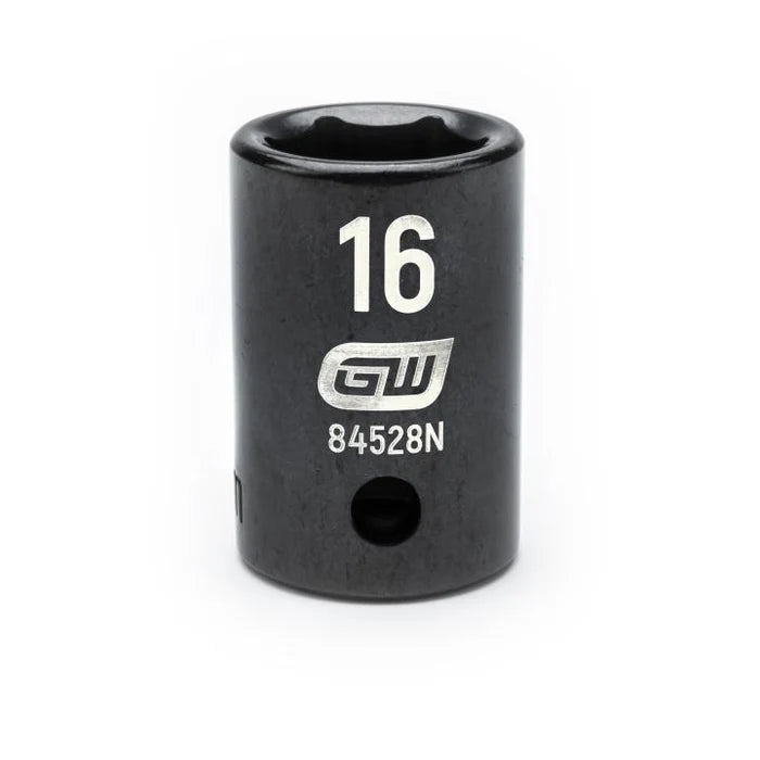 Gearwrench 84528N - 1/2" Drive 16MM 6 Point Standard Depth Impact Socket