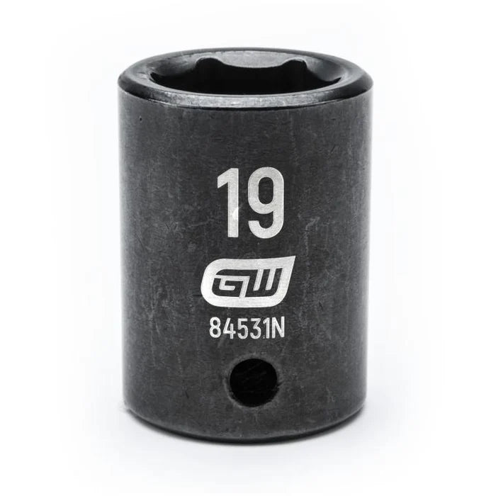 Gearwrench 84531N - 1/2" Drive 19MM 6 Point Standard Depth Impact Socket