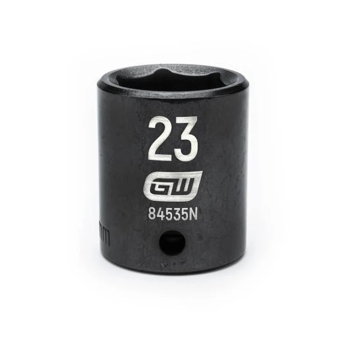Gearwrench 84535N - 1/2" Drive 23MM 6 Point Standard Depth Impact Socket