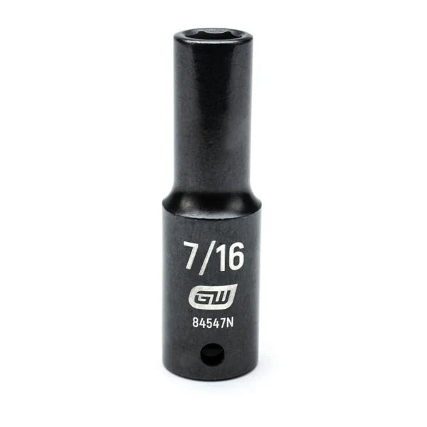 Gearwrench 84547N - 1/2" Drive 7/16" 6 Point Deep Well Impact Socket
