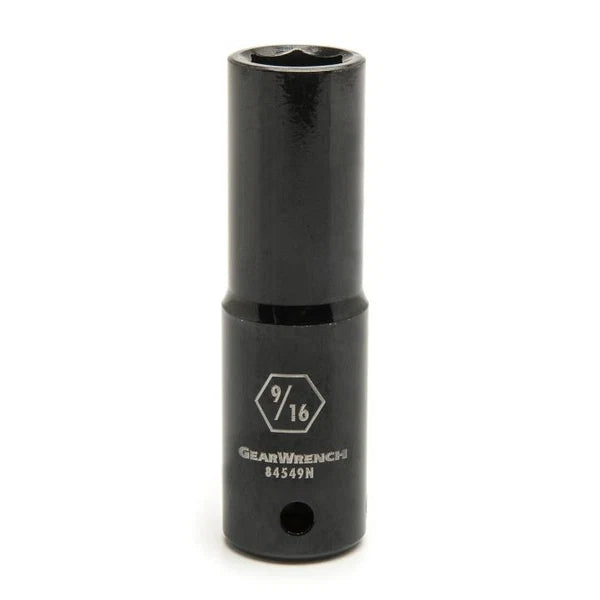 Gearwrench 84549N - 1/2" Drive 9/16" 6 Point Deep Well Impact Socket