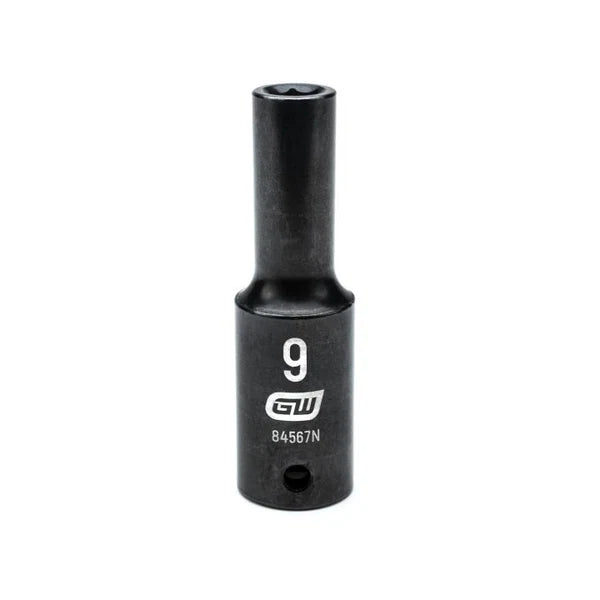 Gearwrench 84567N- 1/2" Drive 9MM 6 Point Deep Well Impact Socket