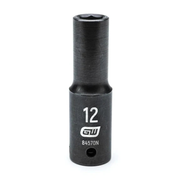 Gearwrench 84570N - 1/2" Drive 12MM 6 Point Deep Well Impact Socket