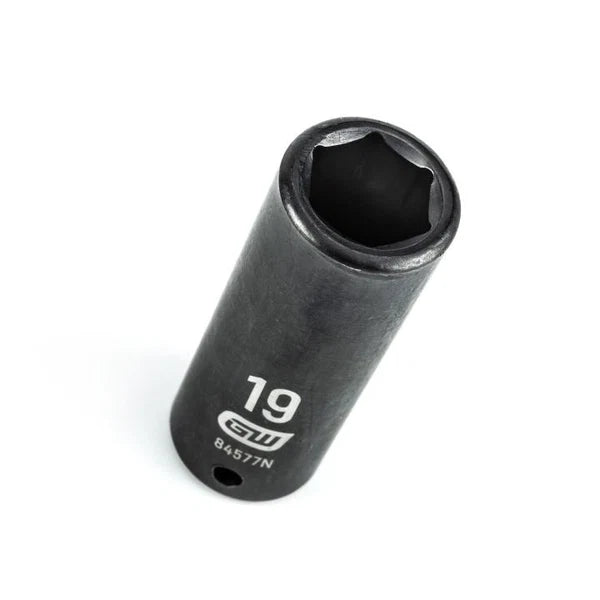 Gearwrench 84577N - 1/2" Drive 19MM 6 Point Deep Well Impact Socket