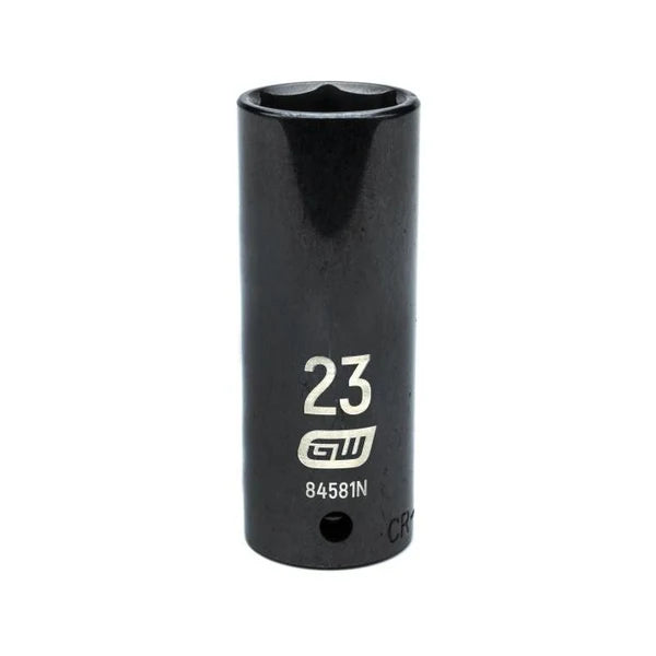 Gearwrench 84581N - 1/2" Drive 23MM 6 Point Deep Well Impact Socket