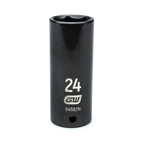 Gearwrench 84582N - 1/2" Drive 24MM 6 Point Deep Well Impact Socket
