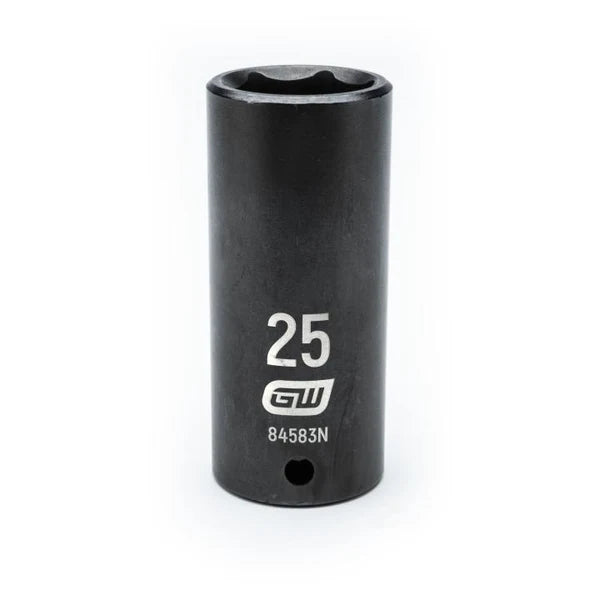 Gearwrench 84583N - 1/2" Drive 25MM 6 Point Deep Well Impact Socket