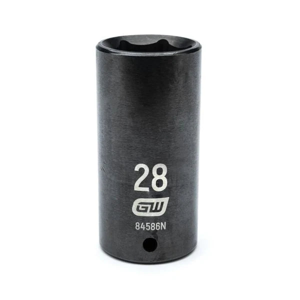 Gearwrench 84586N - 1/2" Drive 28MM 6 Point Deep Well Impact Socket