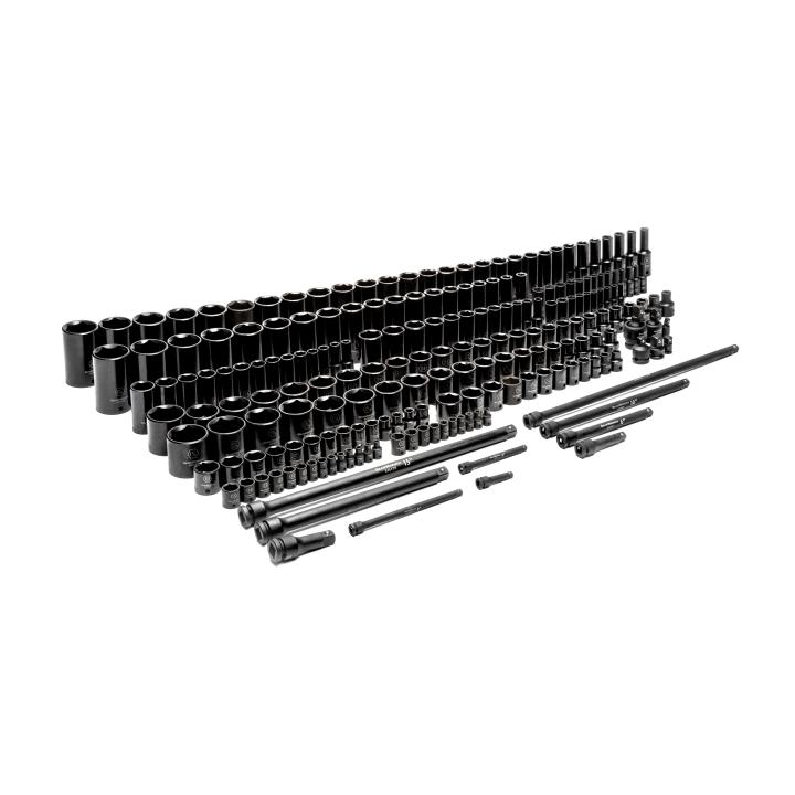 Gearwrench 89072 - 209 Piece 1/4", 3/8" & 1/2" 6 Point SAE/Metric Standard & Deep Master Impact Socket Set